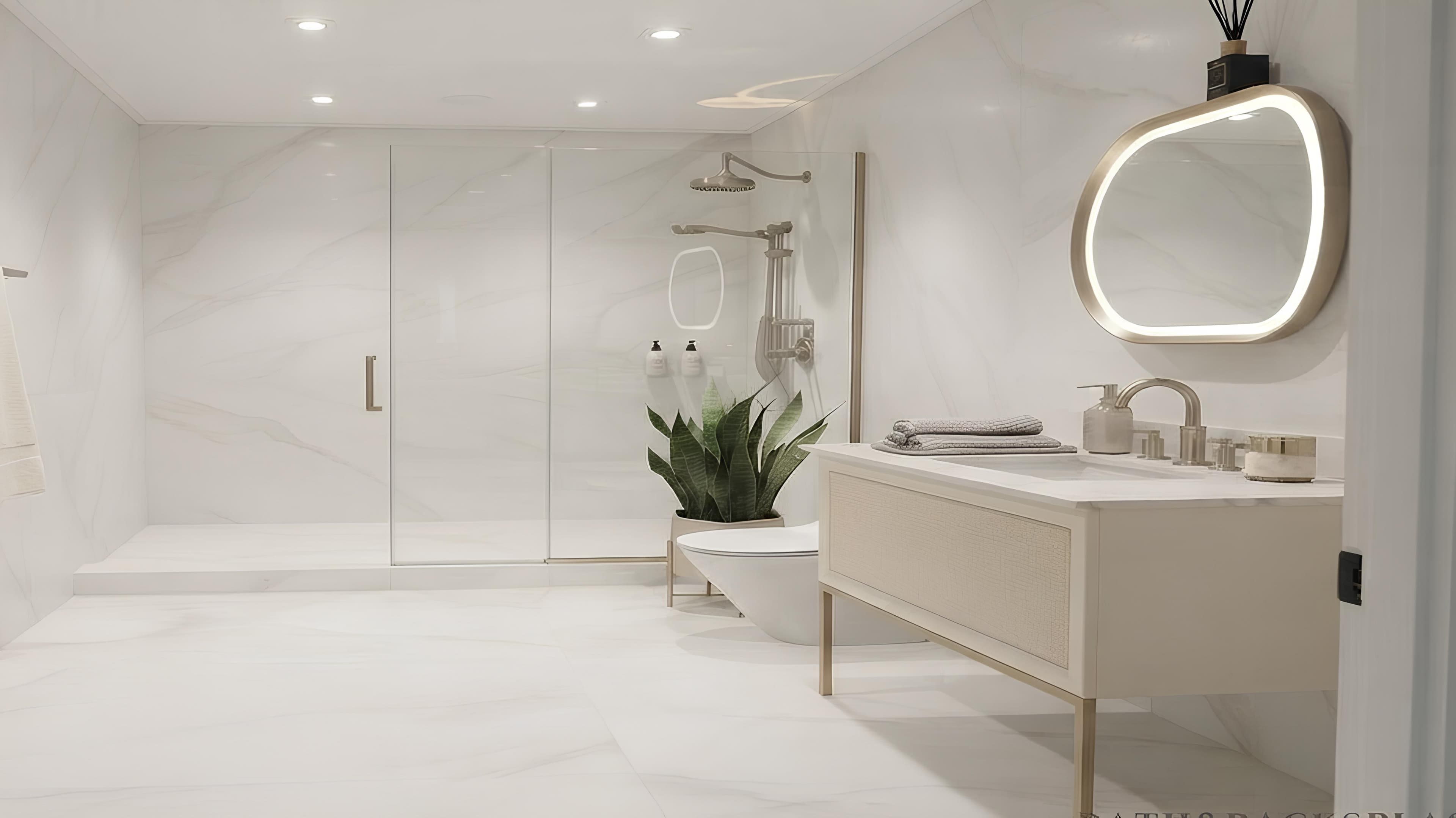 Luxury marble bathroom remodeling in Chicago by Bath & Backsplash LLC